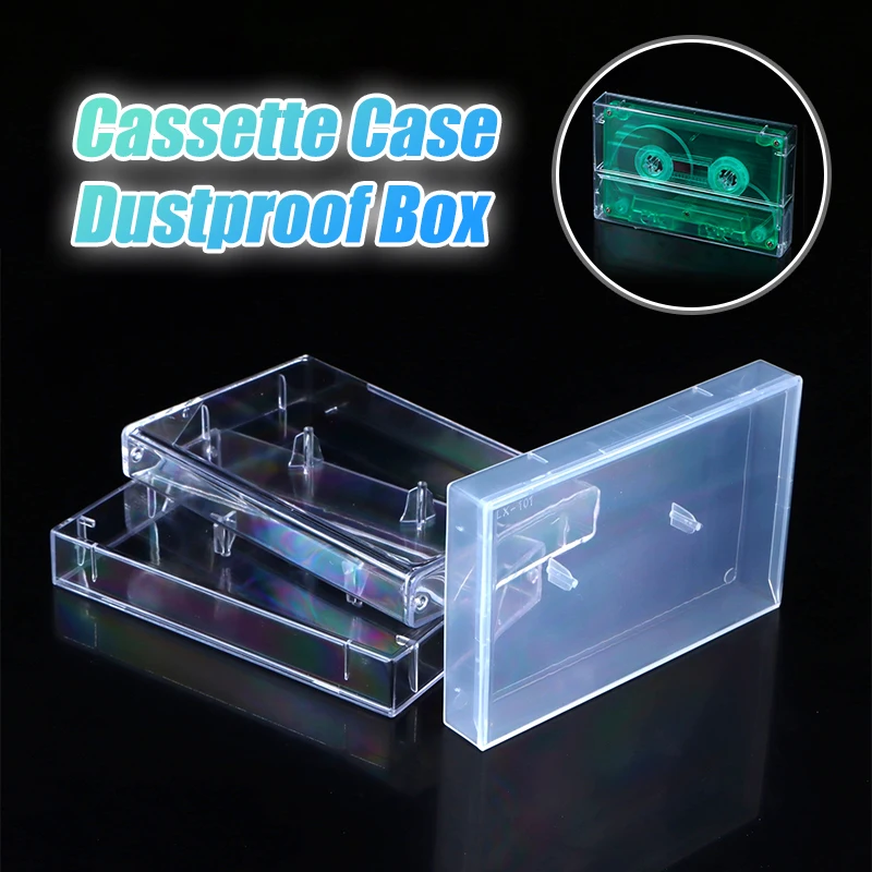 New High Quality Transparent Recording Tape Case, Audio Cassette Tape Storage Box,Blank Magnetic Tape Case Dustproof Box