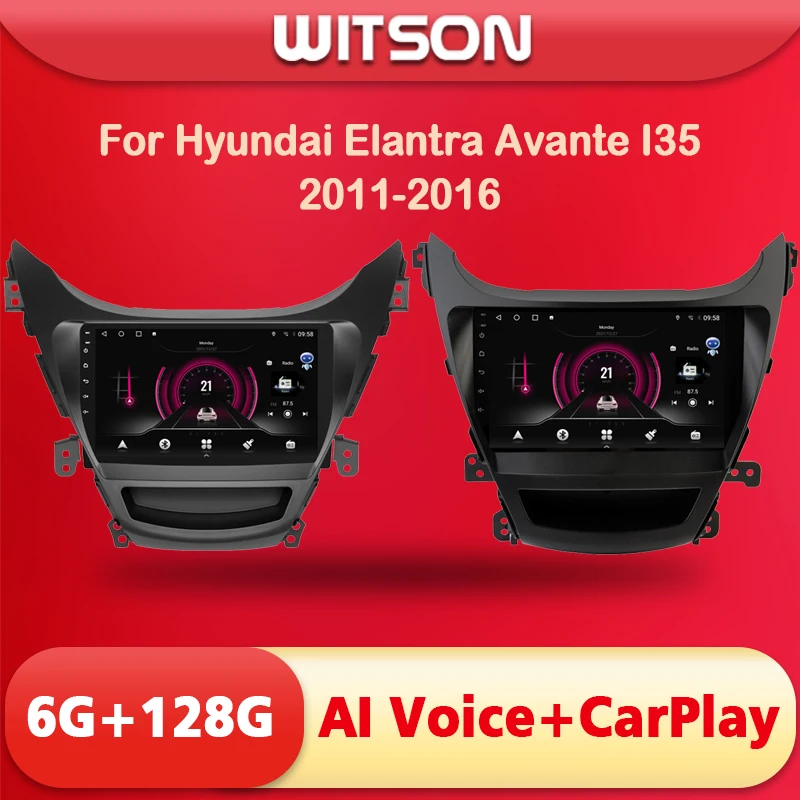 WITSON AI VOICE Android 11 Car Radio Multimedia For Hyundai Elantra Avante I35 2011 2012 2013 - 2016 Wireless CarPlay 4G Modem