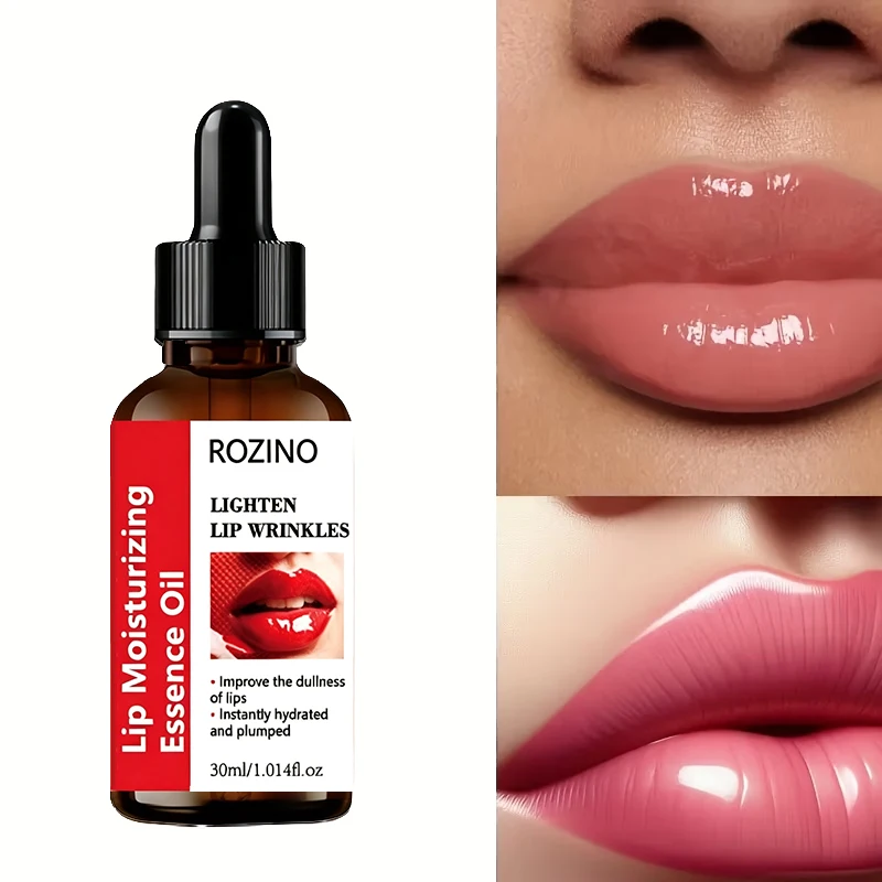 Rozino Lip Moisturizing Essence Oil, with a Light and Oily Texture, Continuously Hydrates and Moisturizes the Lips, Gently Nourishes the Lips, and Applies Smoothly with a Fine Brush Head. the Compact and Portable Bottle Makes It Suitable for Daily Lip Care or as a Primer before Applying Lipstick.