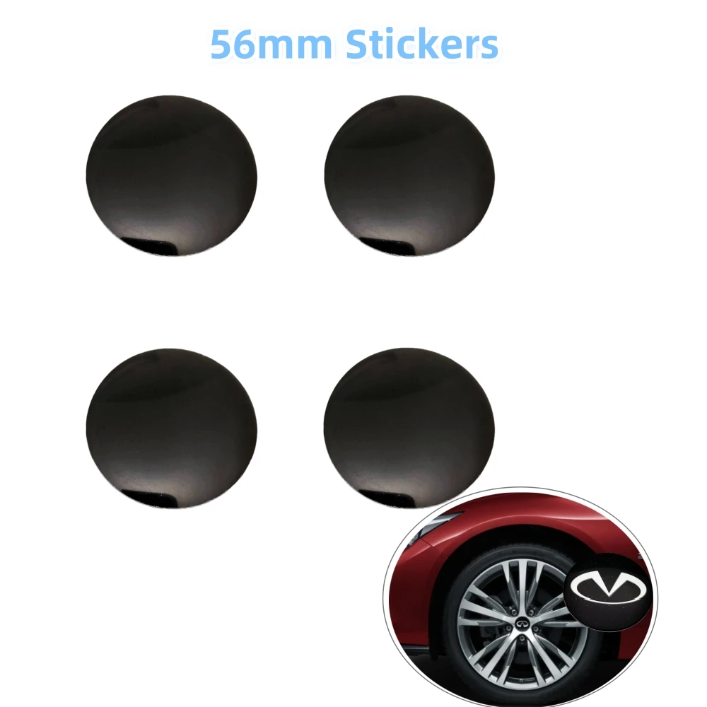 

20pcs Metal 56mm Black Silver Emblem Logo Car Stickers Car Wheel Center Cap Badge Rim Hub Cover Logos Refit Styling Accessories