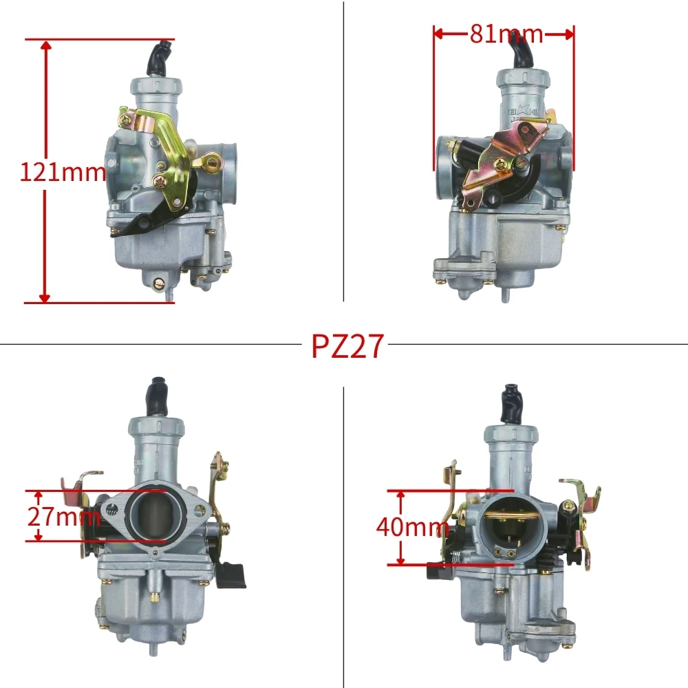 Motorcycle Carburetor With accelerating pump For Honda PZ27B 27mm CG150 CG175 WY125 JH125 ATC200X CRF100F 125cc 150cc 175cc