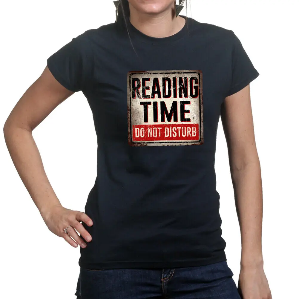 

Reading Time Do Not Disturb Book Kindle Sign Ladies T shirt Tee Top T-shirt