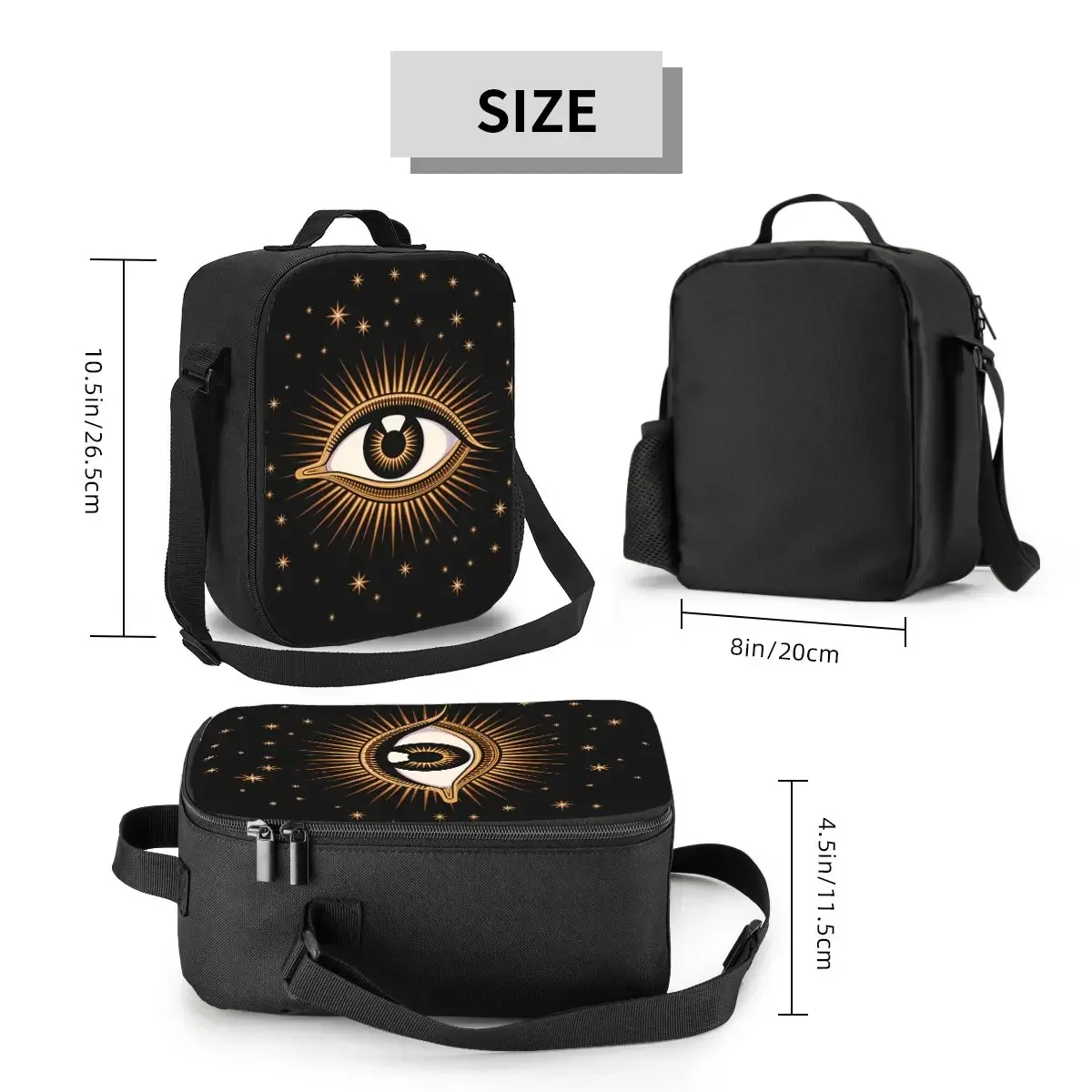 Evil Eye Portable Lunch Boxes Women Waterproof All Seeing  Art Cooler Thermal Food Insulated  Bag Office Work