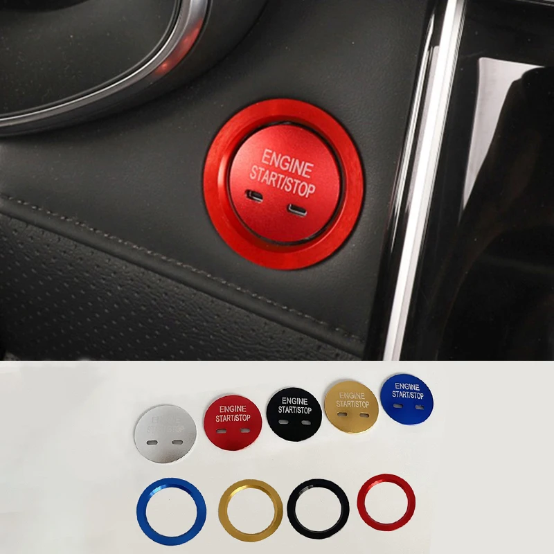 For MG MG5 MG6 ZS HS Aluminum Alloy One-button Start Trim Ignition Switch Decorative Ring Car Stickers Interior Accessories