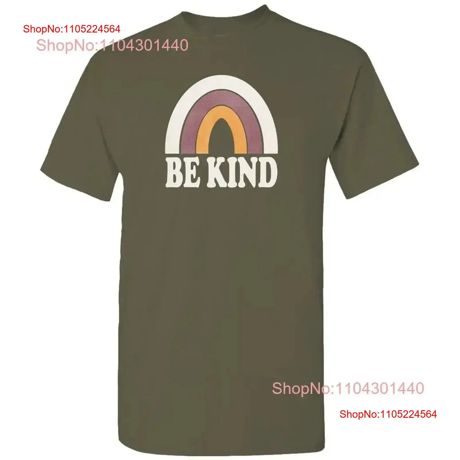 تي شيرت Be Kind مع قوس قزح عتيق مغسول للجنسين مصمم ملابس أوم جرافيك ناعم ممتد وجيد التهوية أنيق
