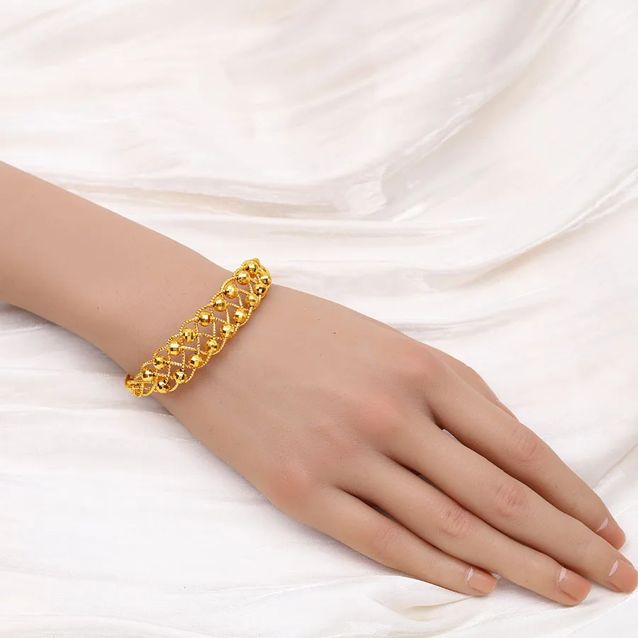 Dubai's New Gold Plated Bracelet for Women's Party Jewelry Set D10404