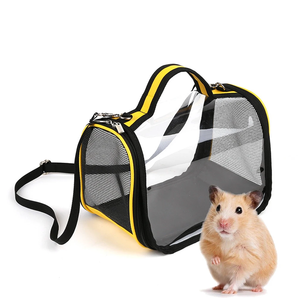 

CarrierBag For Guinea Pig Rabbit Travel Carrying Case Transparent Portable Small Animal Carriers Pouch For Hamster Bird Squirrel