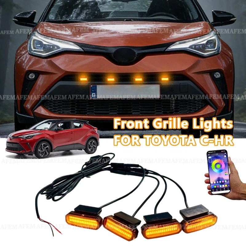 

FOR TOYOTA C-HR LED Front Grille Light /Driving/Position Lights Car Daytime Running Light Wheel Eyeb Car LED Signal Lamps