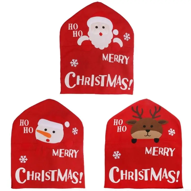 

2025 New Christmas Santa Soft Chair Cover Universals Size Machine Washable for Home Office Christmas Party Decoration