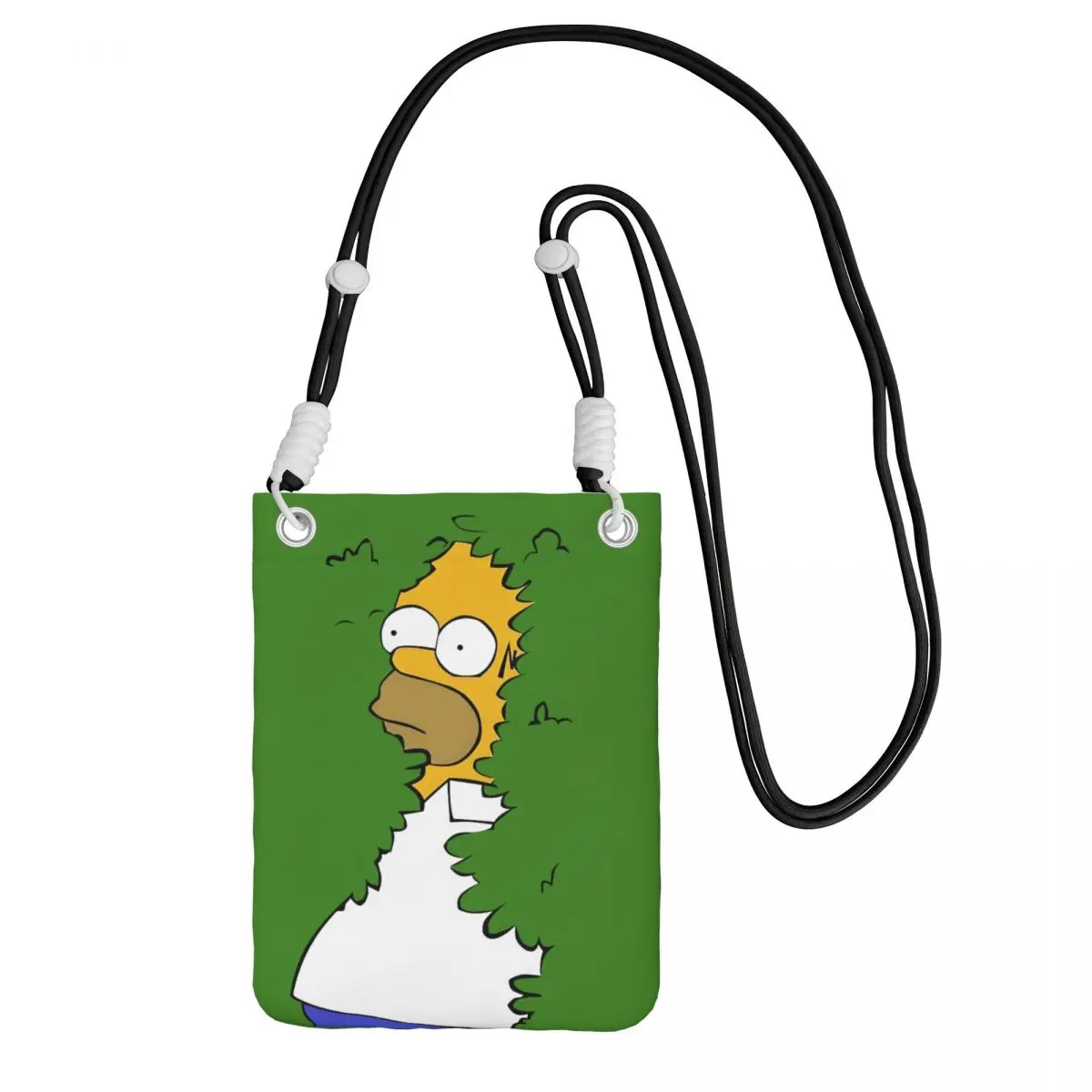 

Custom Casual Simpsons Mobile Phone Bag Women Men Animated Sitcom Shoulder Crossbody Bag Shopping Adjustable Length