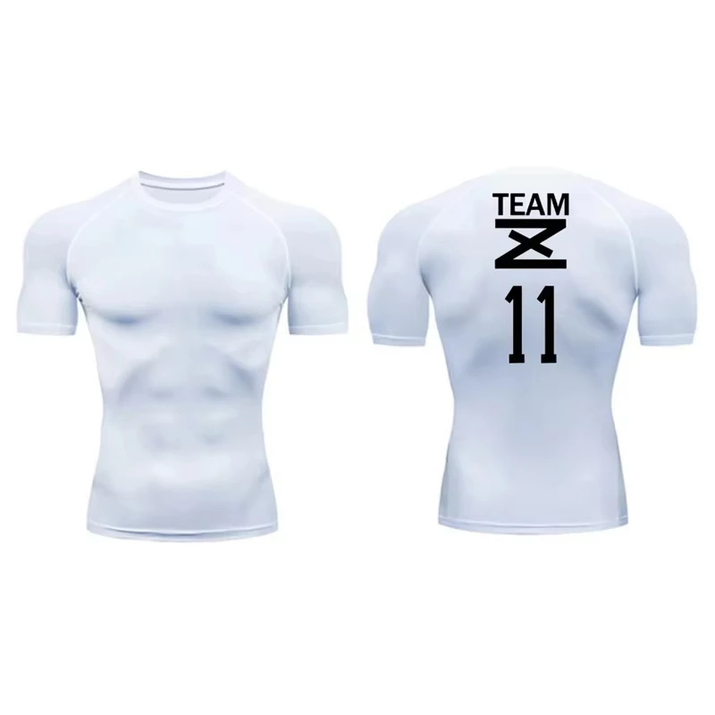 

Graphic Print Short Sleeve Compression Shirt for Men Summer Athletic Quick Dry T-shirts Tops Gym Workout Running Training Tees