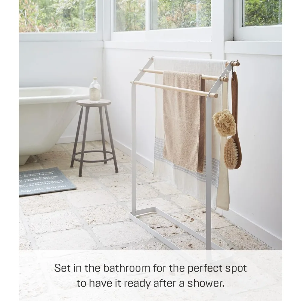 

Home Tosca Bath Towel Hanger – Bathroom Holder Rack Organizer.,White