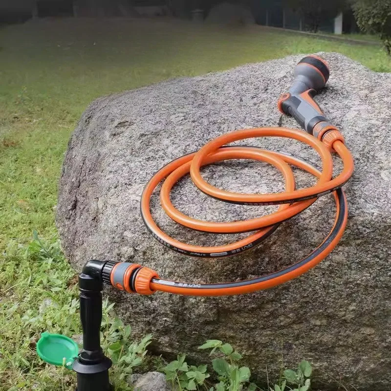 Expandable Garden Hose Holder Irrigation Hose Reel Wall Mount Vegetable Garden Watering Pipe Backyard Gooseneck Tubing Pvc Tube