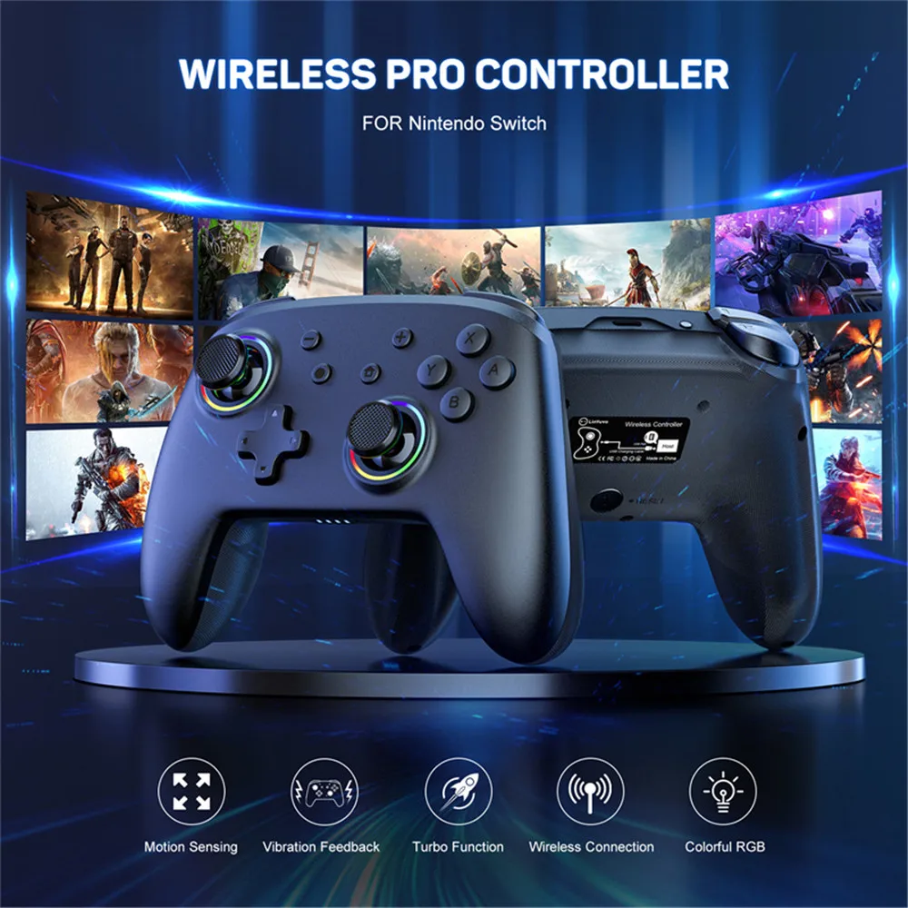 hot gift KS32 Wireless Pro Controller Gamepad For Switch Bluetooth Pro Controller Auto-Fire Wake-up Controller For switch