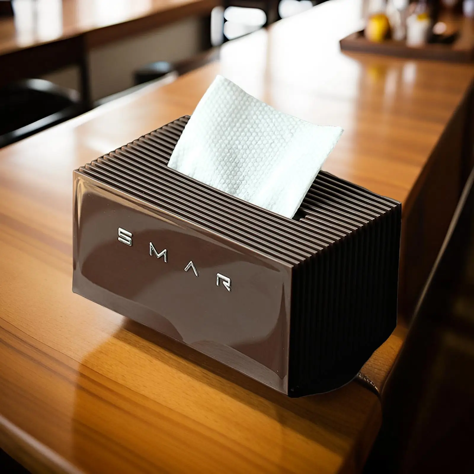 

Nordic Minimalist Tissue Box - Luxury Paper Dispenser for Living Room, Creative Coffee Table Decor with Wooden Accents