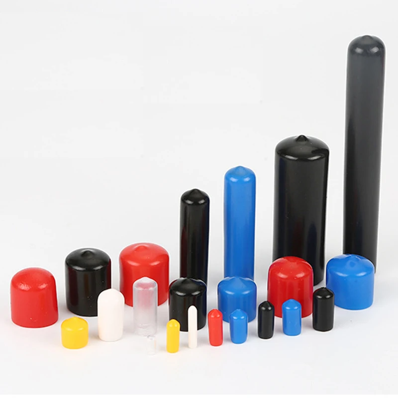 Rubber Protective Sleeve Cap Cable InsulationRound Steel Pipe Sheath Screw Threaded Cover Plastic Steel Cap