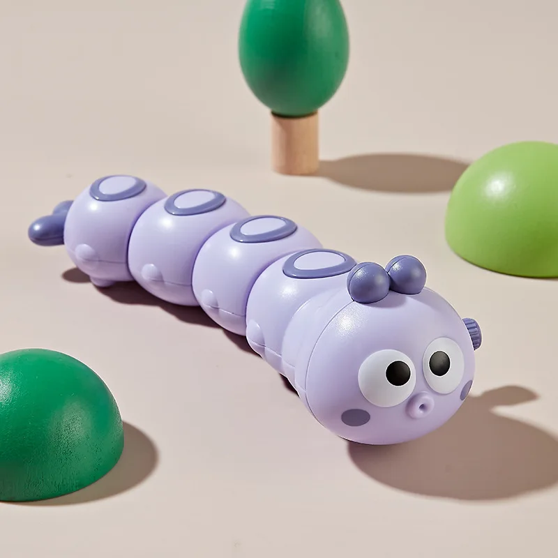 Cartoon Clockwork Caterpillar Crawling Toys Parent Child Interactive Cute Animal Baby Wind Up Toy for Kids Funny Gift