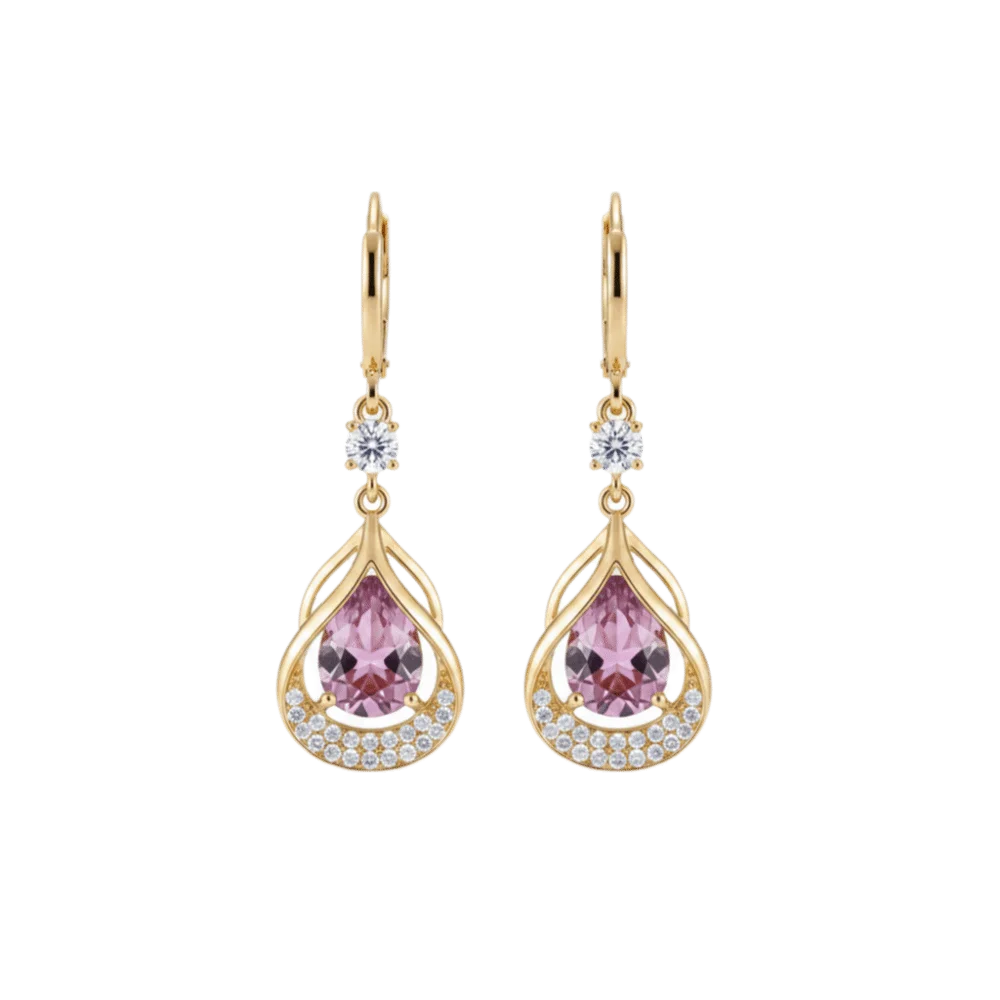 Crystal Rhinestone Dangle Earrings Luxury Geometric Water Drop Earrings Delicate Women Jewelry Sparkly Zircon Earrings