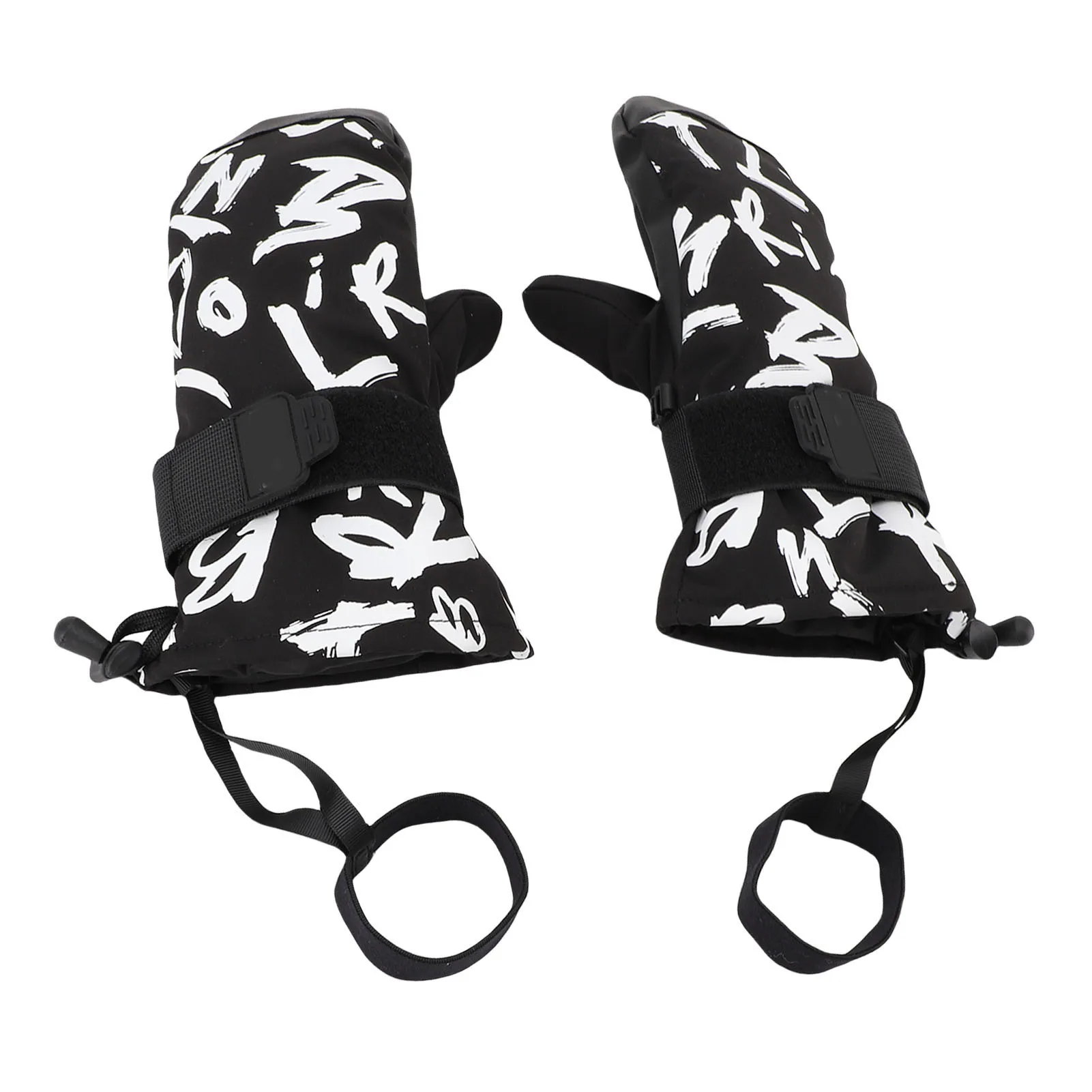 

Детские варежки для сноубординга, изолированные детские лыжные варежки, устойчивые к разрыву петлевые застежки, защита запястья, граффити для активного отдыха