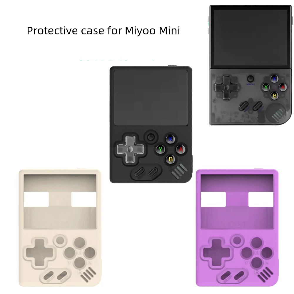 Funda protectora de silicona para consola de juegos Miyoo Mini, carcasa Simple de Color sólido, código abierto, Retro