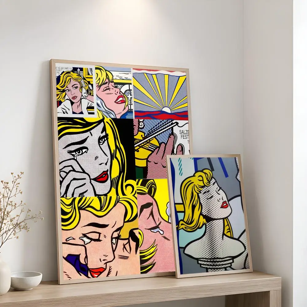 Roy Lichtenstein Pop Art Classic Movie Poster Home Artwork For Living Room Bedroom Office Dorm Apartment Gift