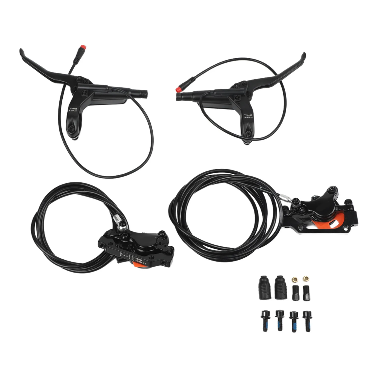 

hydraulic disc brake assembly with brake sensor for NUTT electric bicycles optimized for dependable braking performance