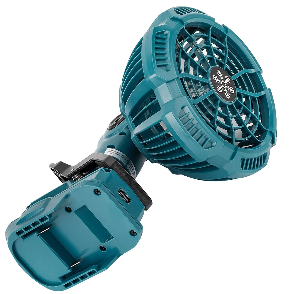 Imagem -02 - Portátil Clip on Fan para Makita Bateria de Lítio 18v Ventilador de Carrinho com Velocidades Energeticamente Eficientes para Exterior