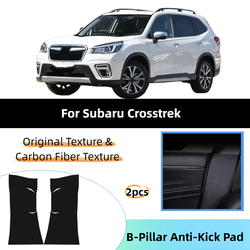 Protection anti-coup de pied pour montant B de voiture Subaru Crosstrek, autocollant de protection anti-rayures pour ceinture de sécurité, accessoires de garniture