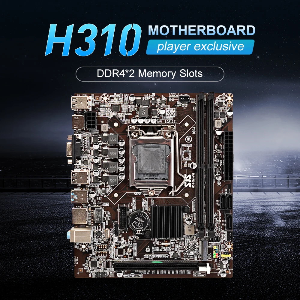 SEJISHI H310 Motherboard Micro-ATX LGA 1151 DDR4 placa mae CPU 3X SATA3.0 M.2 USB3.0 Support 6 Gen 7 Gen 8 Gen 9 Gen Processor