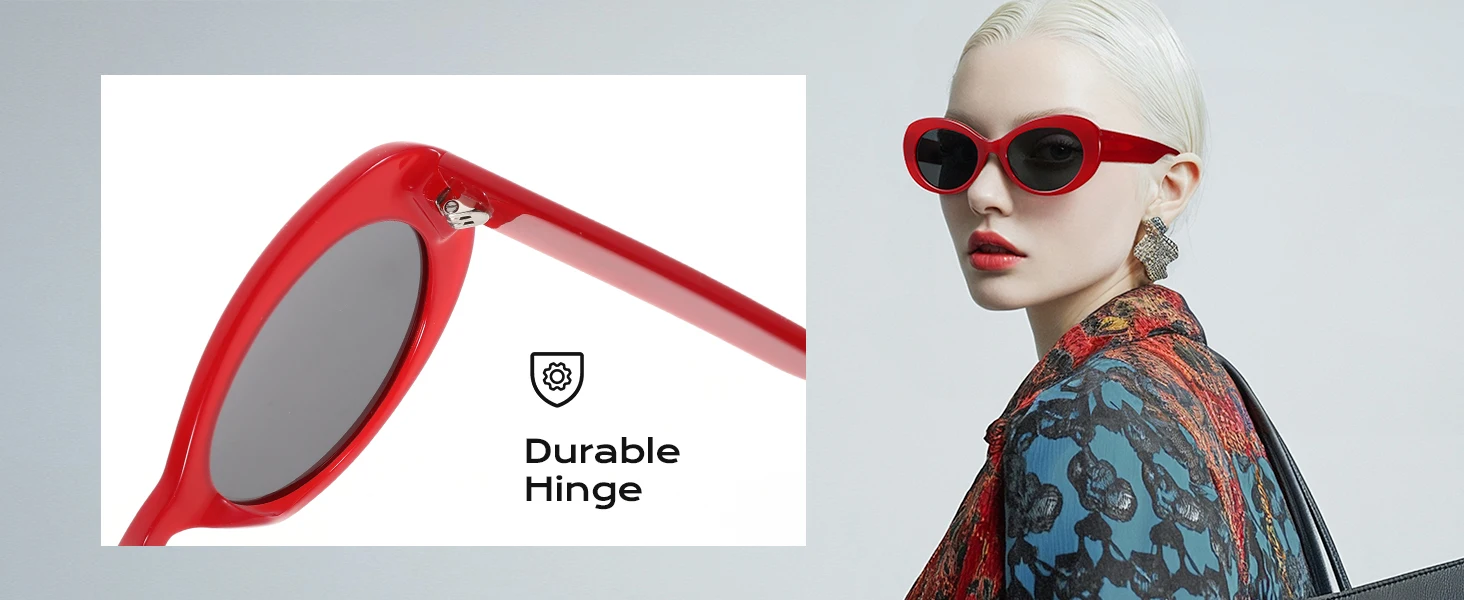 ZENOTTIC Neue Damen-Sonnenbrille, oval, handgefertigt, Acetat, polarisiert, UV400, Schutzsonnenbrille für Damen, Geschenk, Urlaub – Detail 6