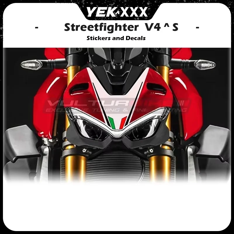 

For Ducati STREEETFIGHTER V4 V4S Decal: Street Fighter Headshell Car Head's Tricolor Original - Style Custom Replica