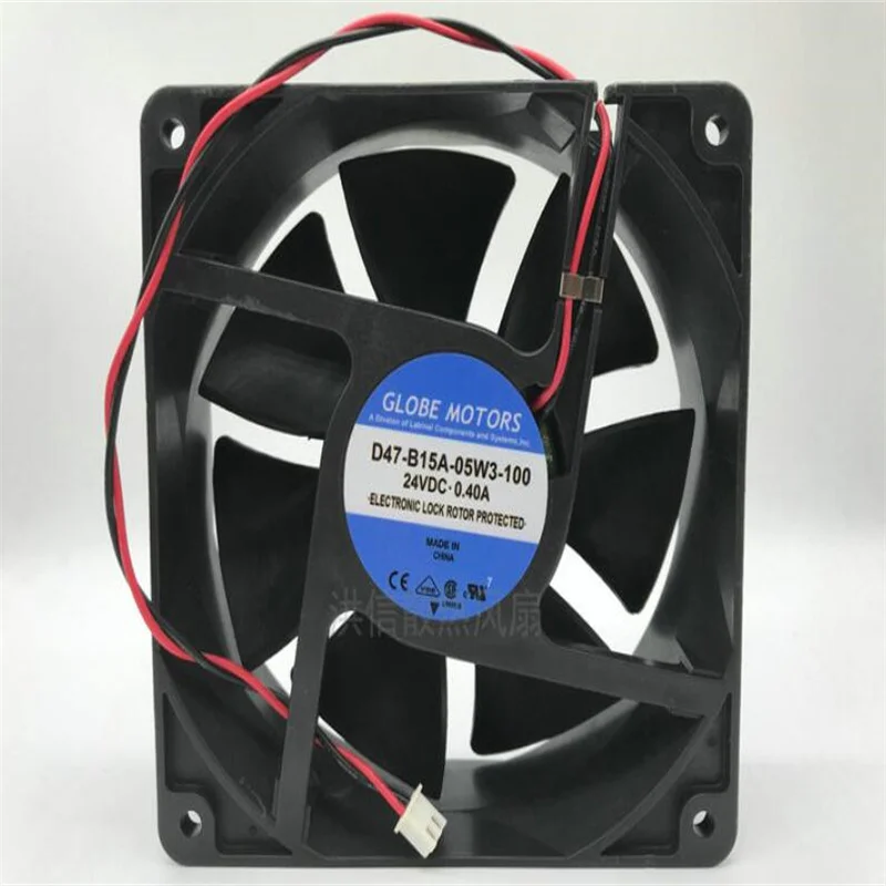 

Globe motors d47-b15a-05w3-100 24v 0.4a 12038 two-wire inverter fan