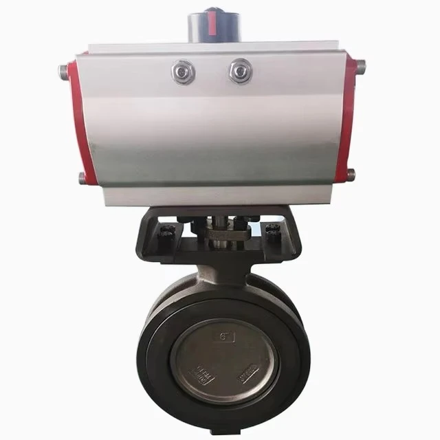 CF8M الثلاثي غريب الأطوار صمام الفراشة والعتاد تعمل المحرك الكهربائي دليل صمام الفراشة عالية الأداء