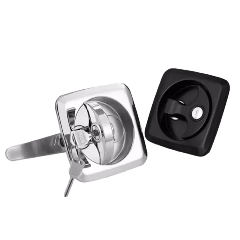 MS8058 Pull Rod Panel Lock Zinc Alloy With 2 Keys Toolbox Industrial Cabinet Plane Lock For RV Yacht Distribution Box