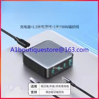 Ugreen Chargers Adapters 100W 200W USB C Desktop Charger Nexode 6 Ports GaN PD Fast Charger with 3FT USB C To C Charging Cable