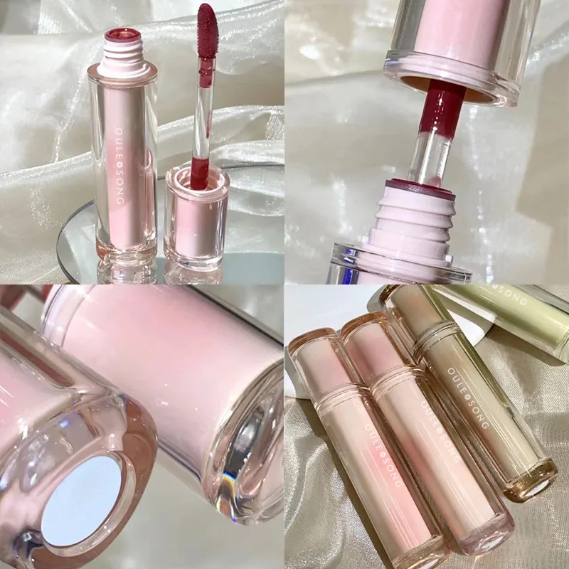 Oralpine-Jelly Chá Espelho Lip Gloss, Water Gloss LipGlaze Glass, Batom Tubo Redondo, Cosméticos Baratos, Extratos De Frutas, 8 Cores