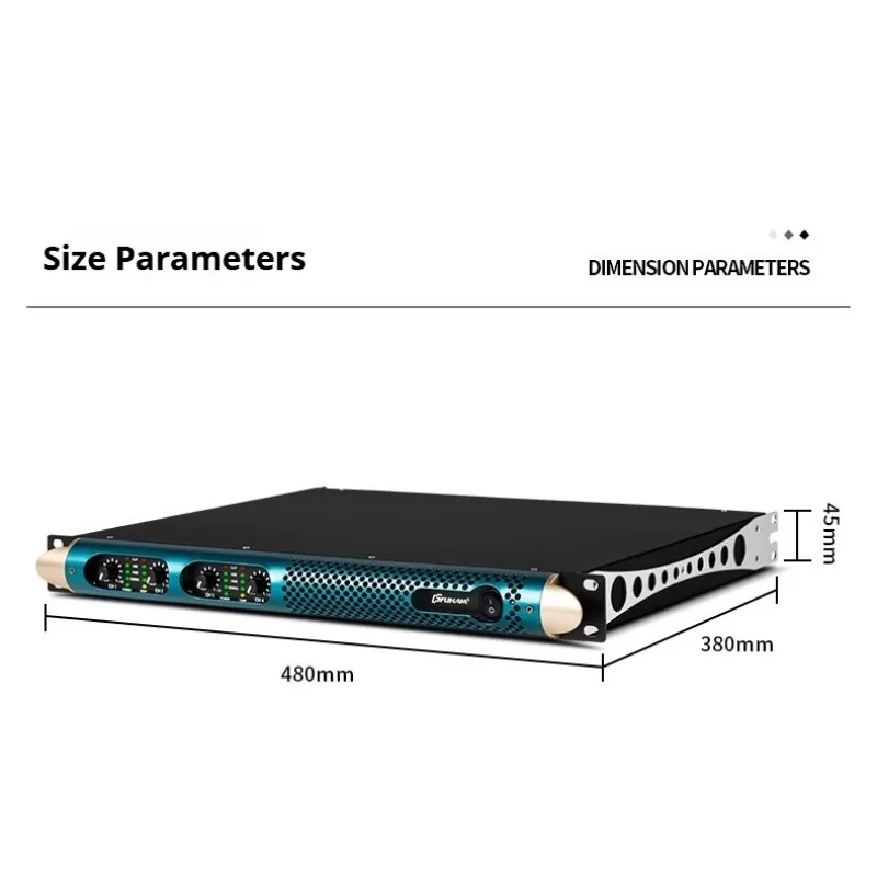 2/4 Channel Professional 850W Digital Power Amplifier Stage Performance Outdoor Conference Home Theater Audio Power Amplifier