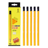 12pcs/set Thick Triangle 2B Pencil HB Wooden Pencils Set for Children Kids Writing Posture Correction School Office Supplies