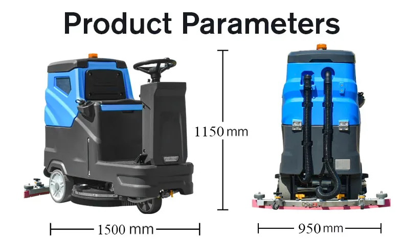 Commercial New Condition Sweeper Walk-behind Cleaner Wash Machine Floor Scrubber