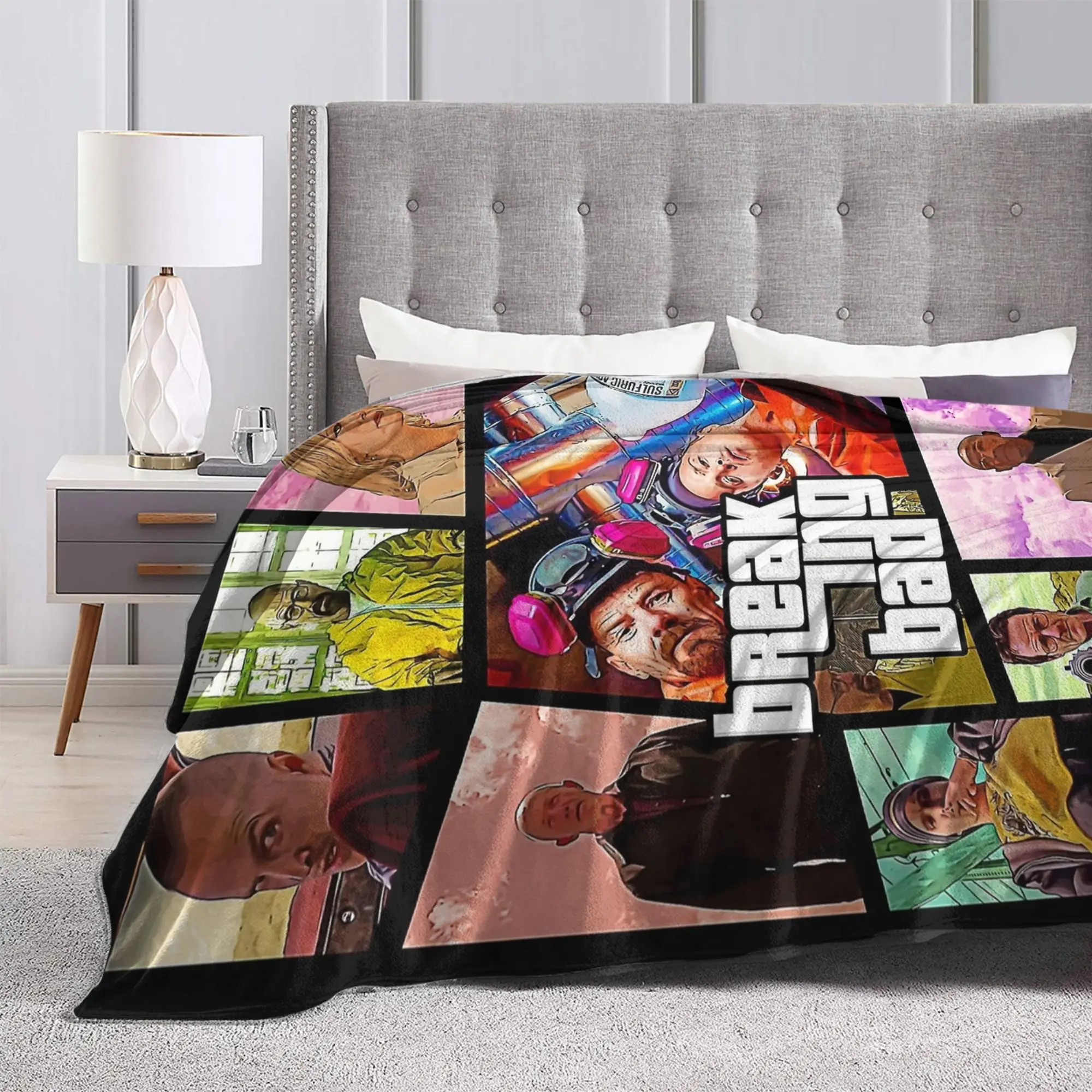 كسر سيئة والتر الأبيض المشارك Gta نسخة غامض بطانية كسر سيئة الإبداعية رمي البطانيات للمنزل 125*100 سنتيمتر لحاف #2