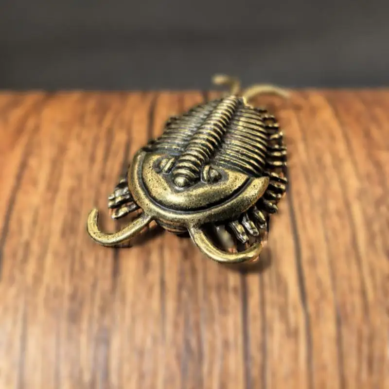 1/2Pcs Cambrian Trilobite Brass Desk Decoration Retro  Small Figurine Tea Pets Home Office Ornaments Souvenir Gift