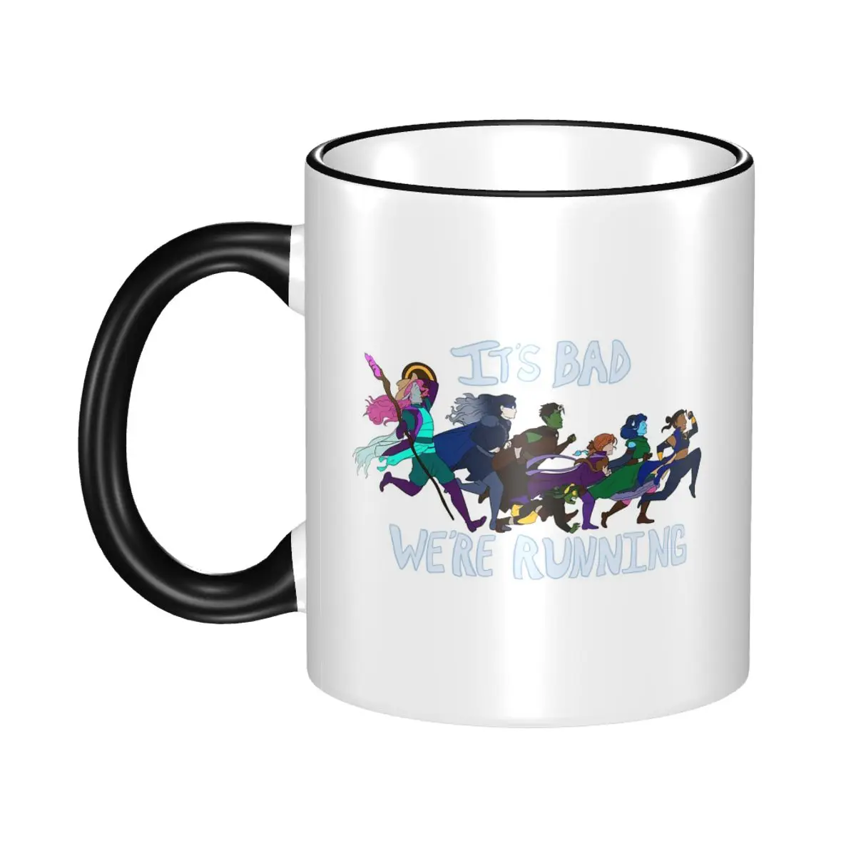 It's Bad, We're Running Mug Funny Ceramic Coffee Cups Tea Mugs Milk Cup Drinkware Gifts for Friends
