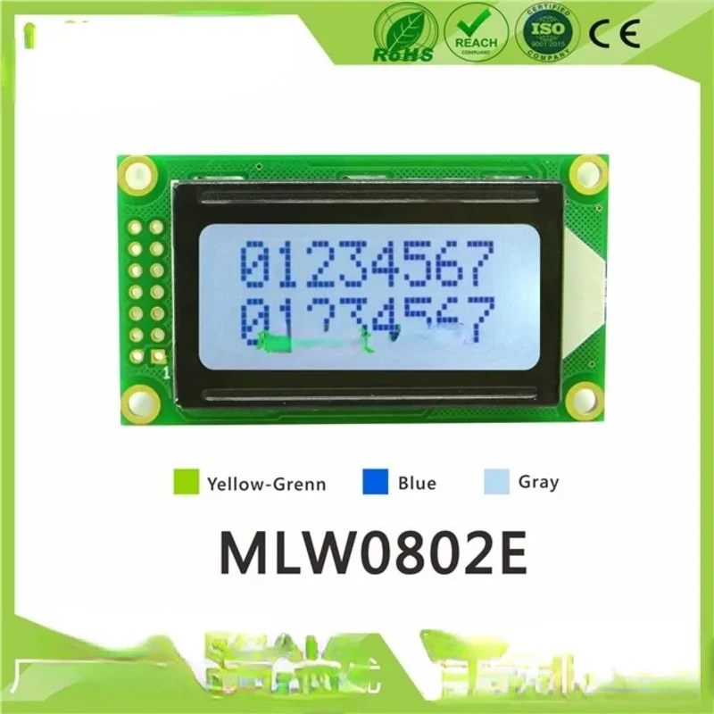 LCD 0802 LCD Screen Small Size 8X2 Character LCD Module 5V Parallel Port Screen 0802E