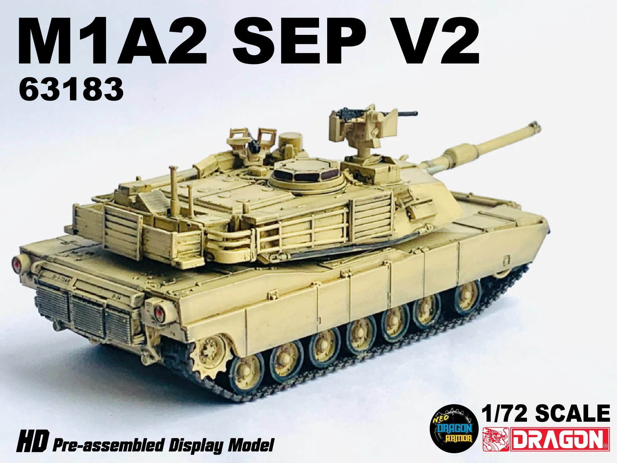 Dragon Tank Model 1/72 Scale US M1A2 SEP V2 1st Cavalry Division NO.63183 Military History Hobby Collection Toys In Stock