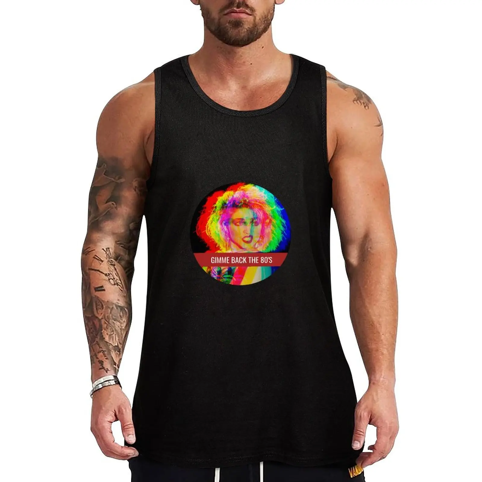 

Gimme back the 80's Tank Top gym clothes men gym clothing men bodybuilding men clothes
