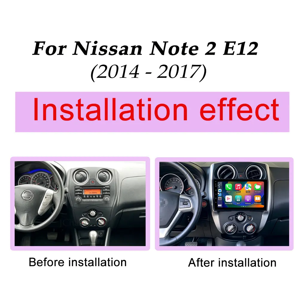 For Nissan Note 2 E12 2012 - 2021 QLED Screen Wireless CarPlay Wired Android Car Radio Multimedia Player GPS Navigation BT WIFI