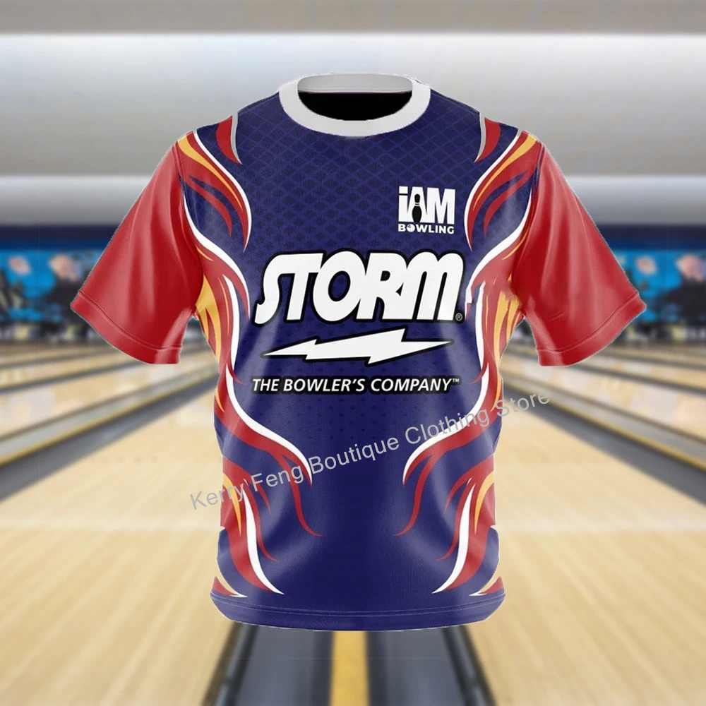 Summer Kids Adult Bowling Uniform Sports Shirt T-shirt Daily Indoor Comfortable and Breathable Bowling Shirt