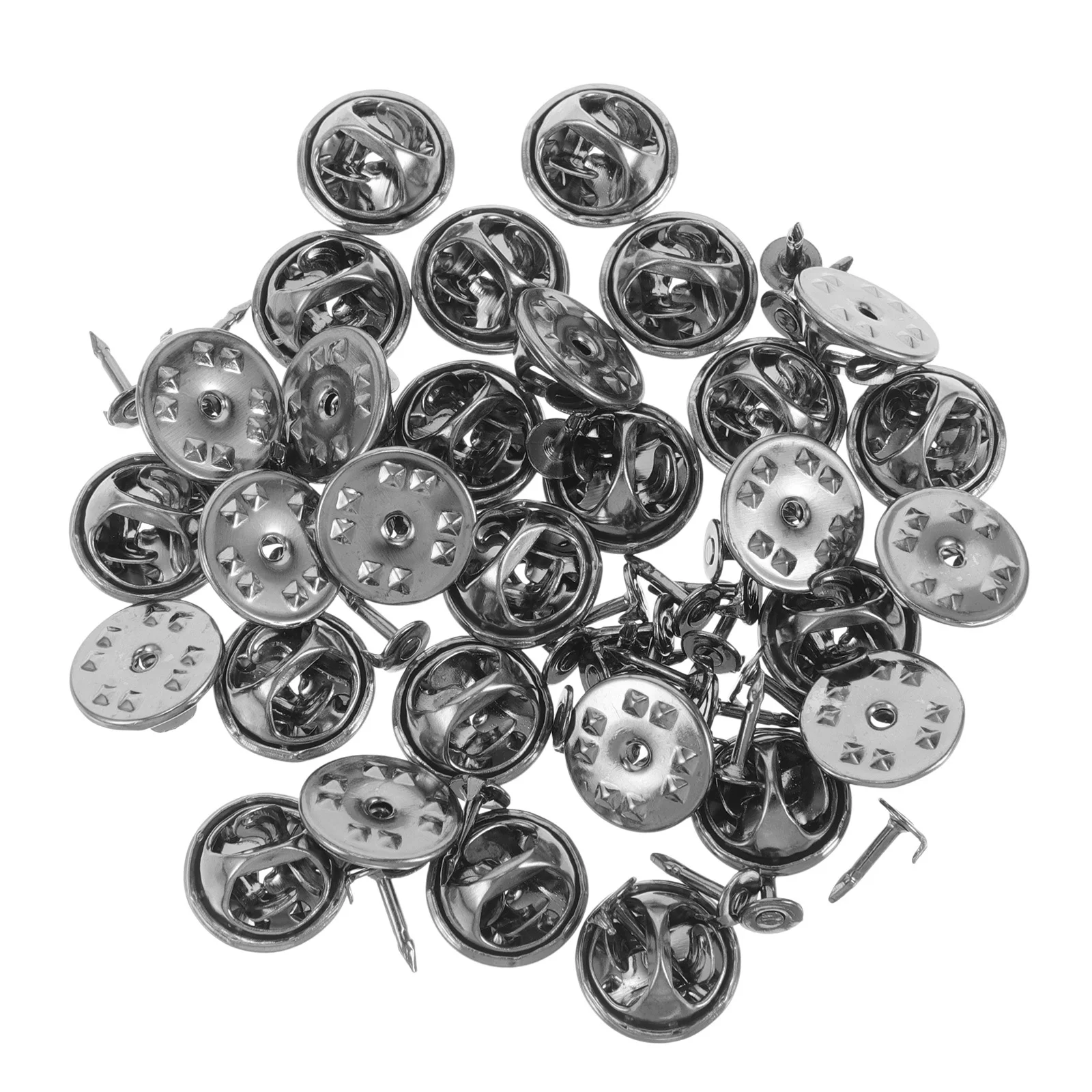30Sets Metal Butterfly Clutch Pin Backs Strong Secure Locking for DIY Brooch Lapel Pin Craft Making Badge Accessories