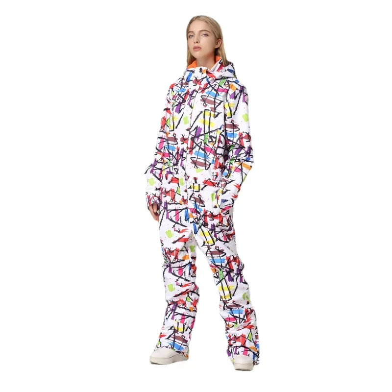 

Women's On e-piece Skiing Suit Double Board Single Board Windproof Waterproof Warm Skiing Set Ski Eq uipment OT4 2025