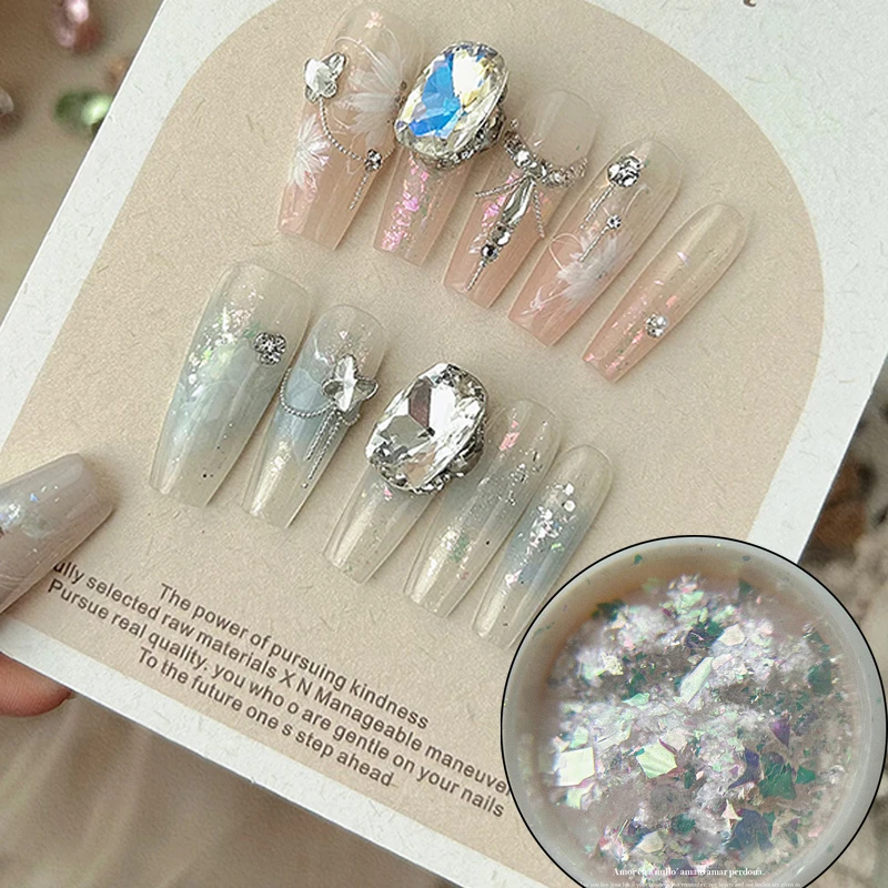 Y 1Box Aurora Yunjin Nail Art Pattern Stickers Elegant Charm Manicure Decoration Nail Makeup Accessory